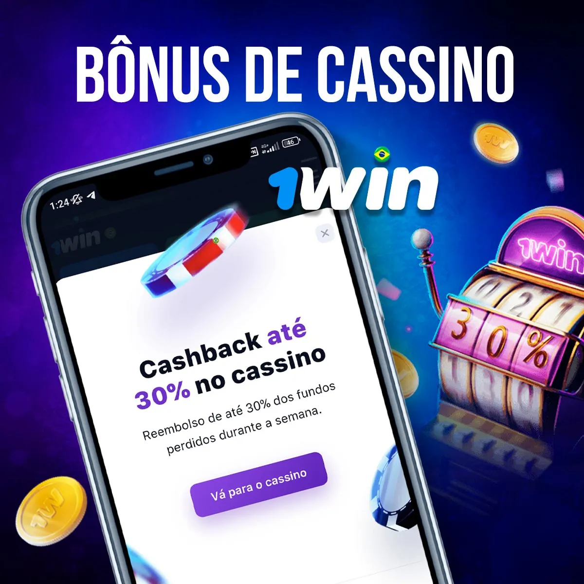 Revisão dos bônus de cassino no aplicativo de apostas 1win no Brasil