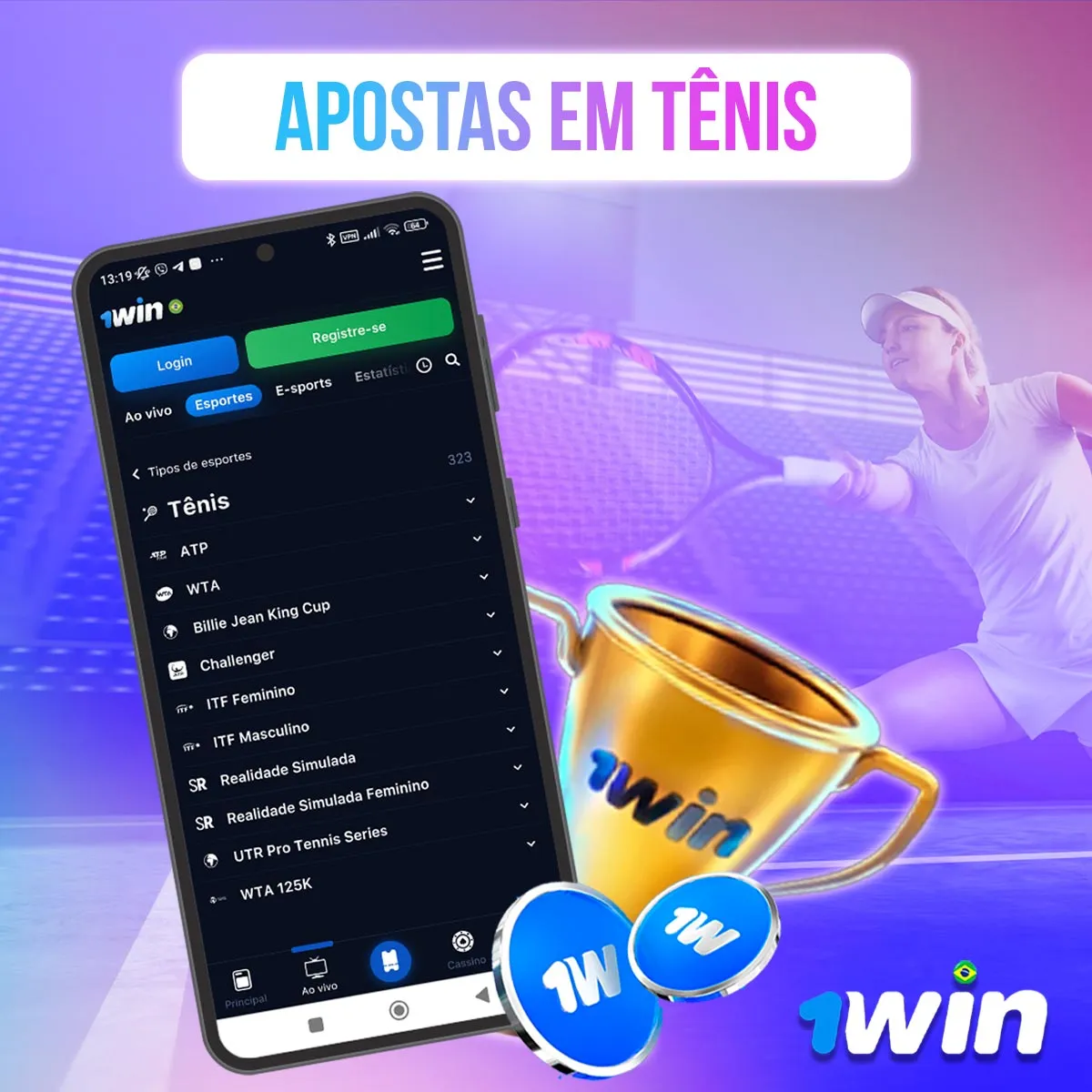 Apostas em tênis na casa de apostas 1win no mercado brasileiro
