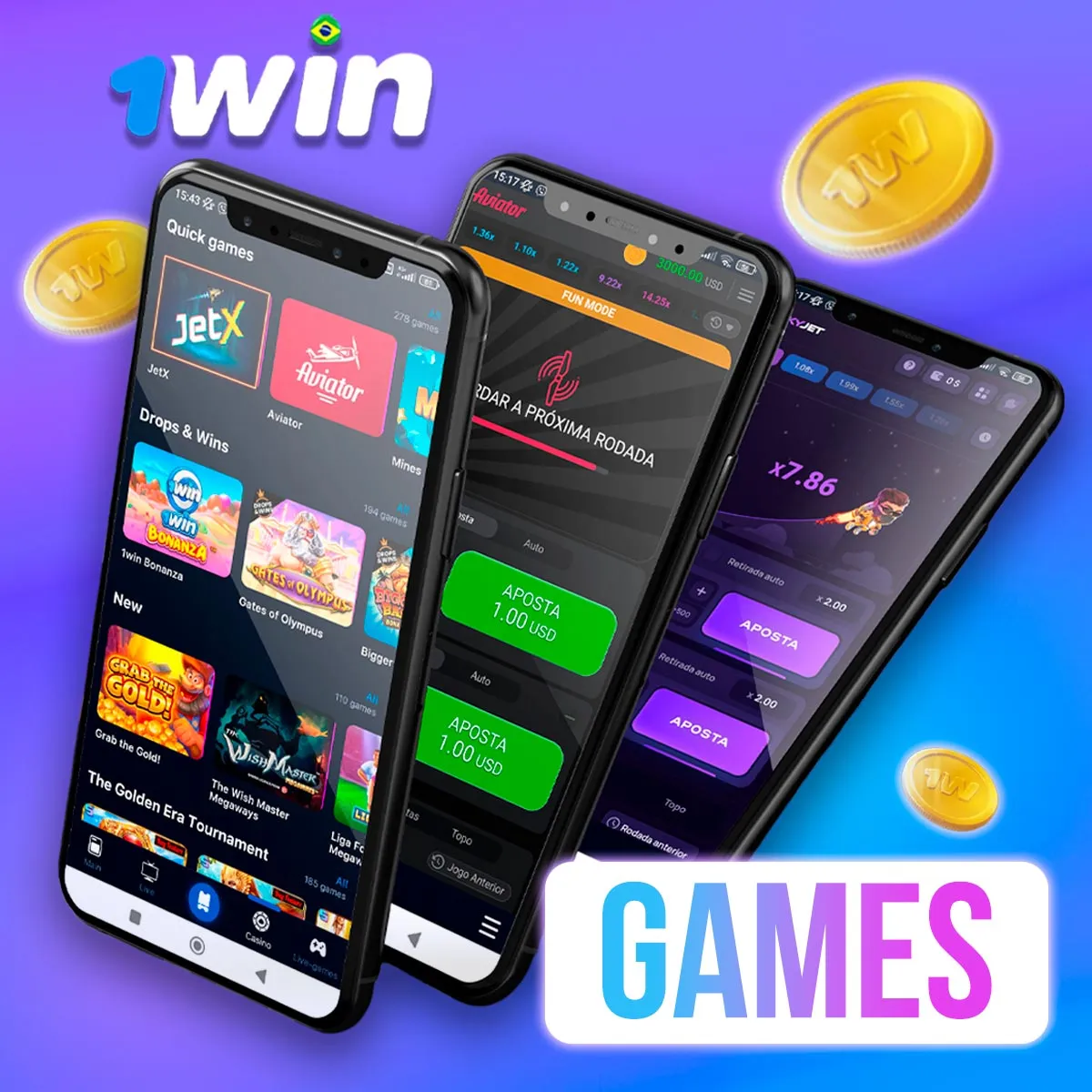 Jogos de cassino na casa de apostas 1win no mercado brasileiro