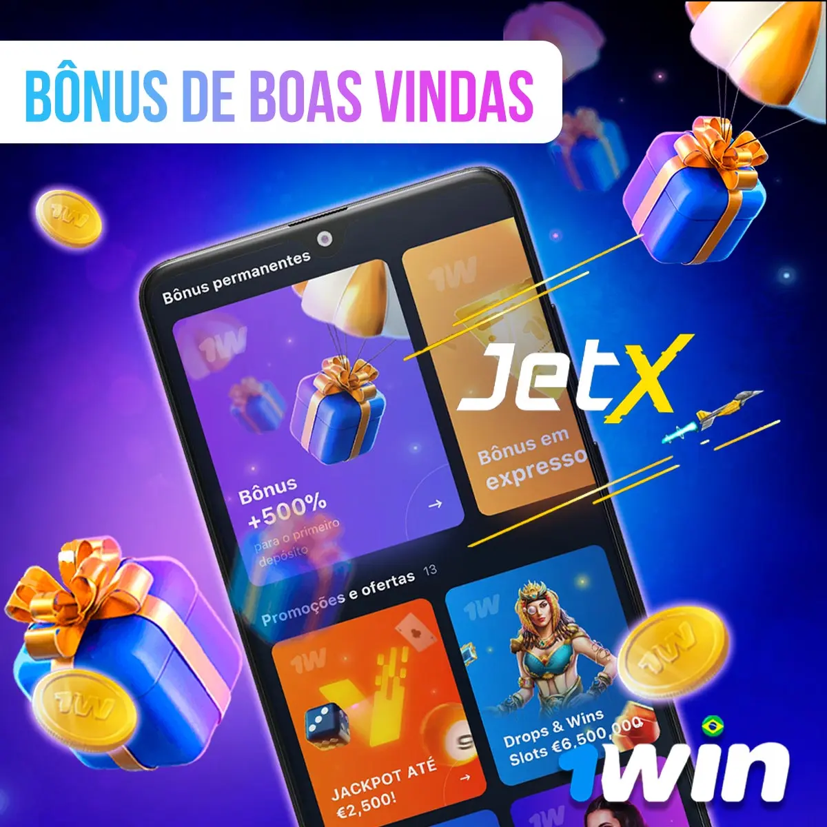 Programa de bônus da 1win para o JetX