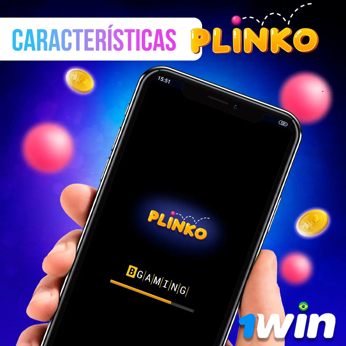 Principais recursos do jogo Plinco da 1win