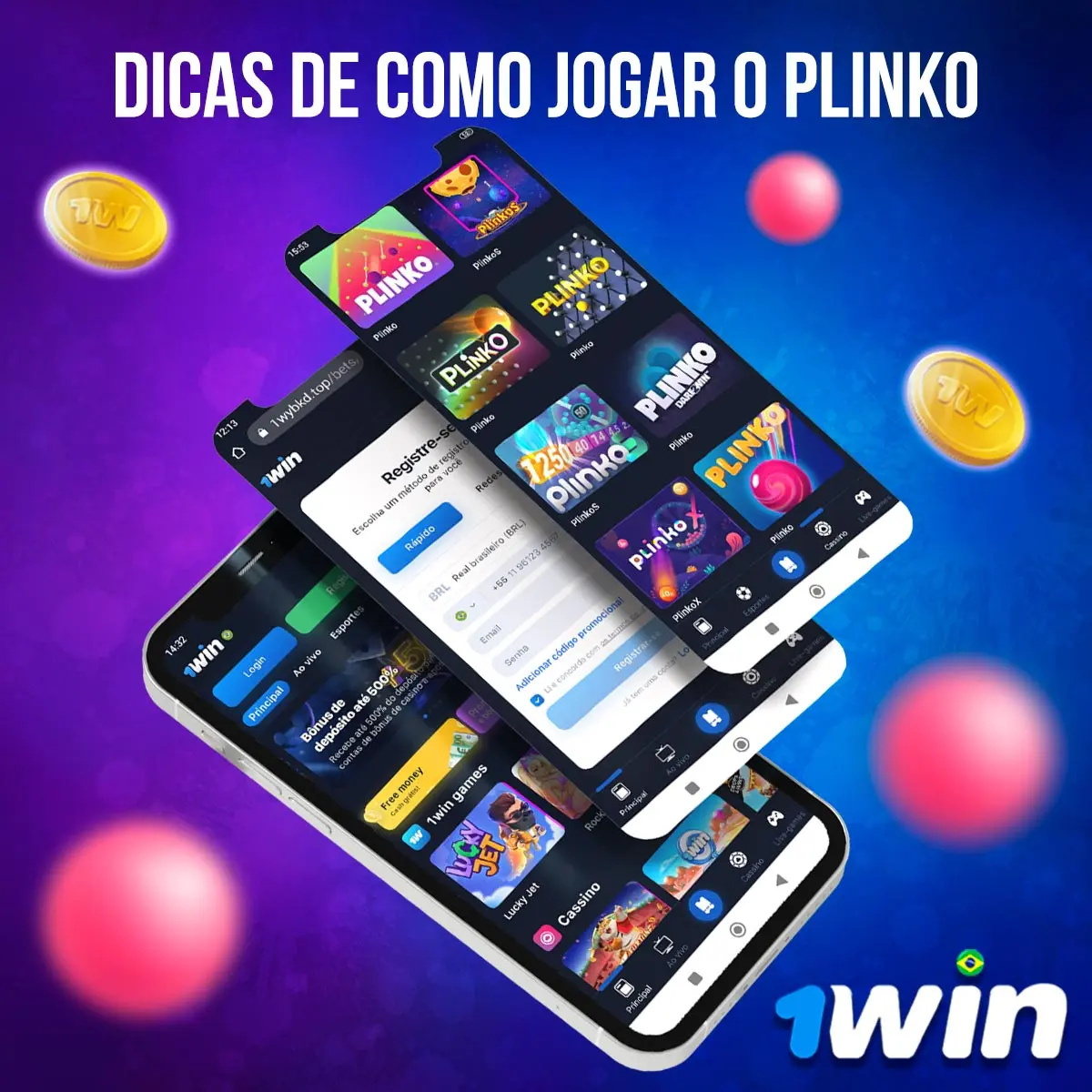 Como apostar no Plinko 1win