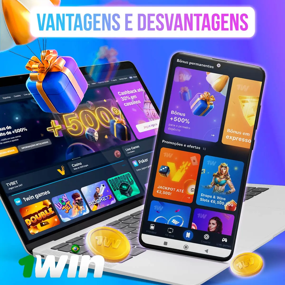 Prós e contras das apostas de Jogos 1win