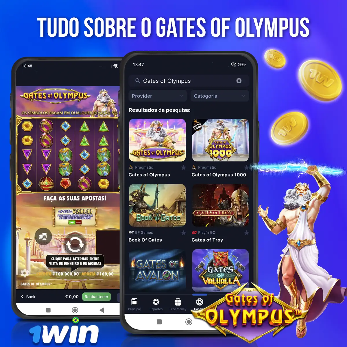 Sobre o jogo Gates of Olympus 1Win